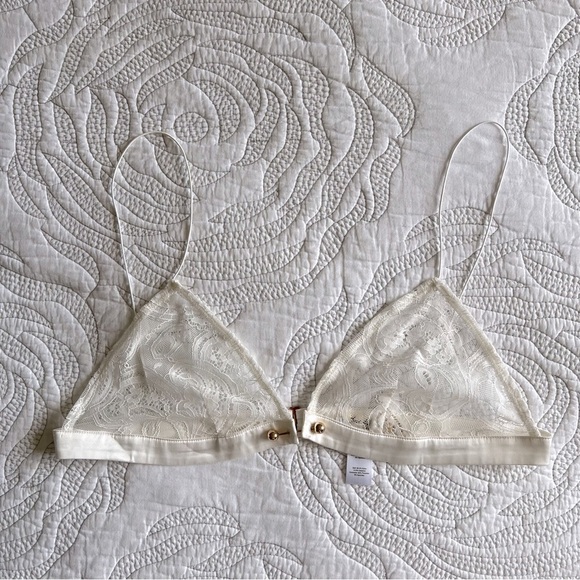 NWOT - For Love & Lemons - Skivvies - Lace Lingerie Bra - White - Picture 2 of 10
